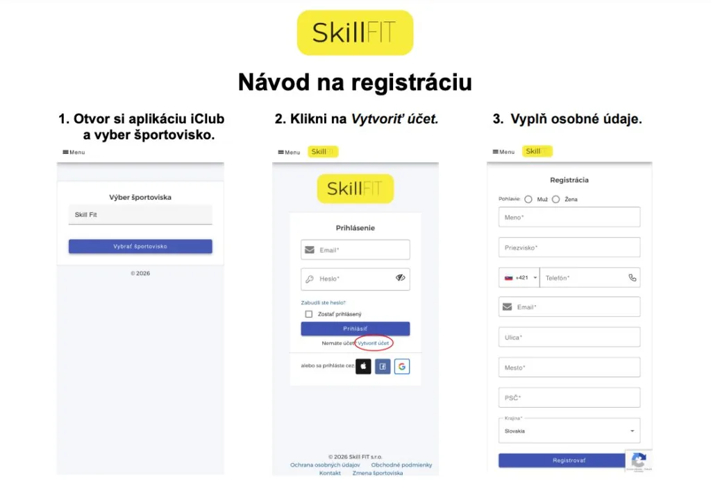 Registration guide - steps 1-3